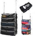 Pack Gear Hanging Suitcase Organizer - Our XL Hanging Luggage Organizer Perfectly Fits Any Suitcase - Our Packing Cubes For Travel Use Mesh Windows to Make Finding Any Outfit Easy (Black, XL) by PackGear
