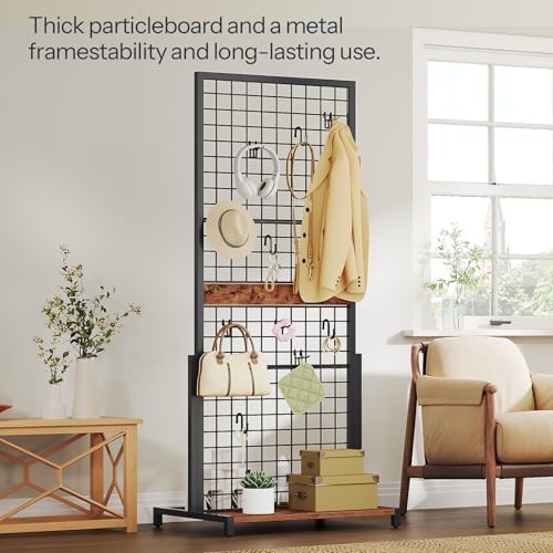 HOOBRO Gridwall Panel Units 5.6' x 2.1' Ft, Movable Grid Display Rack - Image 3