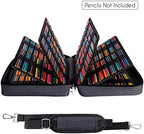 YOUSHARES Big Capacity Colored Pencil Case - 480 Slots large Pen Case Organizer with Multilayer Holder for Prismacolor Colored Pencils & Gel Pen (Black) - Image 3