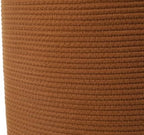 16"x20" Extra Large Cotton Rope Basket with Zipper Lid, Woven Laundry Hamper and Blanket Storage Basket, Round Clothes Bin for Living Room Bedroom, Rust Brown - Image 4