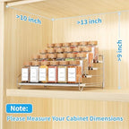 BOIVSHI Spice Organizer for Cabinet, Adjustable Depth Spice Shelf - Chrome - Image 4