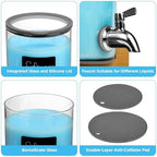 Glass Laundry Detergent Dispenser with Holder,1.1 Gallon Laundry Liquid Dispensers with Stainless-Steel Tap,Large Glass Fabric Softener Containers with Stand for Laundry Room Organization - Image 5