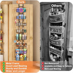 Hongtamoya 8 Tier Over The Door Organizer, Adjustable Hanging Door Organizer with 8 Wire Baskets 6 Hooks, Behind The Door Storage for Pantry Closet Bedroom Bathroom Cabinet Kitchen Laundry Room, Black - Image 3
