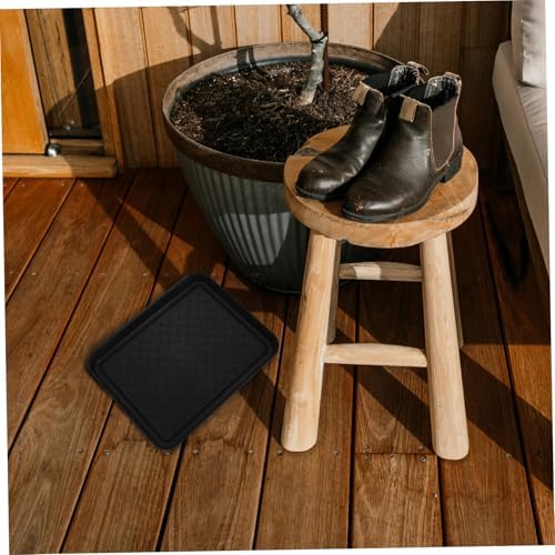 3pcs Square Boot Tray Set Waterproof Plastic Shoe Storage Tray for Indoor and Outdoor Use Large Utility Mat for Hallway Entryway and Car Trunk - Image 2