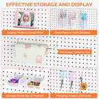 INCLY 90PCS Metal Peg Board Kit with 1/4" Pegboard Accessories - Image 5