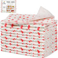 Cooyes 12 Pack Cloth Shelf Liners for Kitchen Cabinets, 17.7" × 36", Non-Slip Refrigerator Liners Machine Washable, Crisper Drawer Mats for Glass Shelves and Freezers, (Red Mushroom) by Cooyes