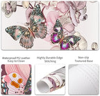 QiyI PU Leather Desk Mat Set, 4-in-1 Ergonomic Wrist Rest, Butterflies - Image 5