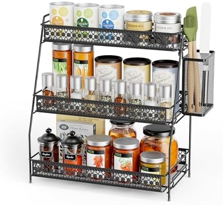 Vintage 3 Tier Bathroom Counter Organizer with Bonus Basket - Image 7