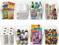 Hudgan 8 Clear Plastic Storage Bins for Pantry Organizer, Kitchen Cabinet by HUDGAN