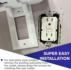 Electric Toothbrush Holder, Wall Mount, Compatible with Oral-B, Holds 2 Chargers, Mounts on Single Duplex Outlet ONLY. (Charger/Brushes NOT Included), White, OB2C-DSSV - Image 5