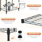 Whitmor 4 Tier Storage Shelves, Heavy Duty Metal Shelving, 400 lbs Capacity per Shelf, 1600 lbs Total, Easy Assembly for Kitchen, Garage, Plant, 18" L x 12" W x 38" H, Black - Image 3