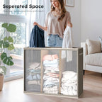 SOLEDI 180L 3-Section Laundry Hamper with Lid, Extra Large Dirty Clothes Basket with Sturdy Handles for Laundry Room & Bedroom - Durable Organizer for Sorting Laundry - Image 4