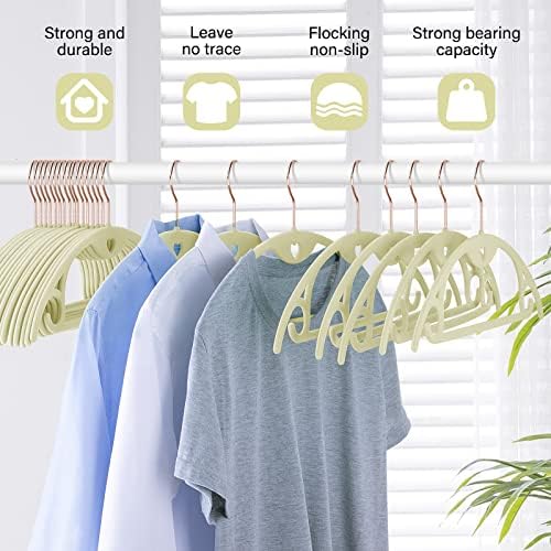 Velvet Hangers Felt Clothes Hangers 50 Pack Ivory - Image 2