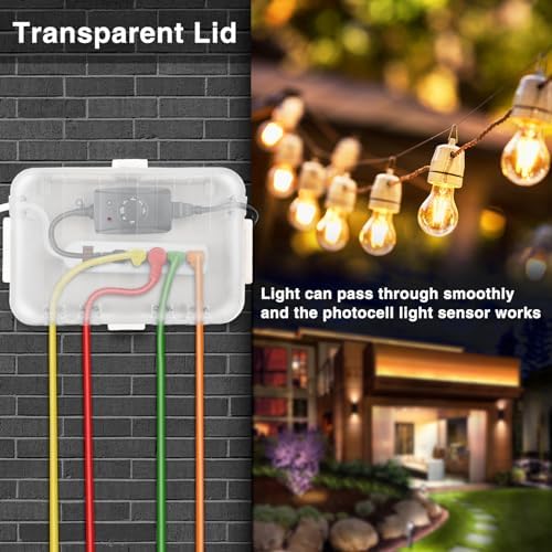 Flemoon Large IP54 Waterproof Outdoor Electrical Box with Transparent Lid - Image 2