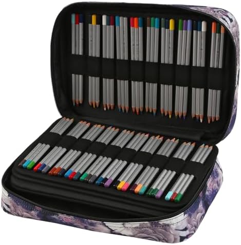 300 Slots Colored Pencil Case w/Handle & Shoulder Strap - Image 2