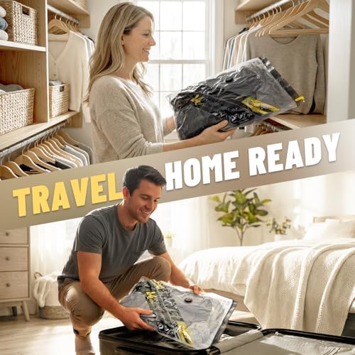 Cordless Vacuum Bags for travel - 20 Pack Rechargeable Wireless Vacuum Seal Bags for Clothing Travel, Space Saver vacuum storage bags with pump for Clothes, Blankets & Luggage Organization - Image 6