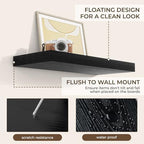 RICHFOCUS 24Inch Floating Shelves for Wall 2Pack, Black, 8" Deep - Image 6