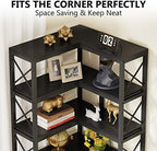 Tribesigns 7-Shelf Corner Bookshelf,Large Modern Corner Bookcase, 7-Tier Tall Corner Shelf Storage Display Rack with Metal Frame for Living Room Home Office (Black) - Image 6