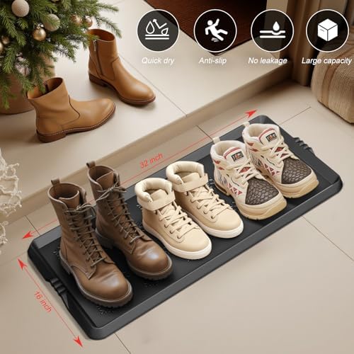 Azadx Rubber Boot Tray, Shoe Trays for Entryway, Versatile Boot Mat Tray - Image 6