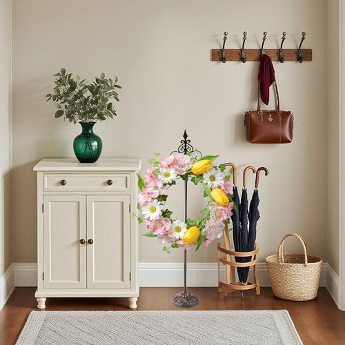 Display Stand for Wreath Handbag Purse Standing Metal Wreath Hanger Holder - Image 4