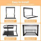AceMining 2 Pack Under Sink Organizer, 2 Tier Pull Out Cabinet Storage Rack - Image 4
