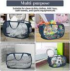 4 Pcs Durable Collapsible Laundry Baskets, Foldable Laundry Basket Large Opening, Pop Up Laundry Hamper with Pocket, Clothes Hamper with Handles for Laundry, Bathroom, Kids Room, Dorm or Trave - Image 6
