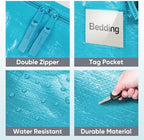 TICONN 8 Pack Extra Large Moving Bags Heavy Duty with Zippers & Carrying Handles, Durable Storage Bags Moving Boxes for Closet Organizers and Storage (8 Pack, Aqua) - Image 6