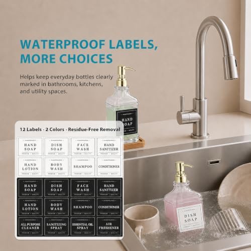 Kitchen Glass Soap Dispenser Set with Tray 2 with Gold Rust Proof Pump - Image 3
