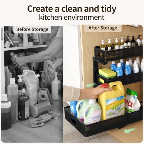 Three-Tier Under Sink Organizer Kitchen Bathroom, Mesh, 1 Pack - Image 5