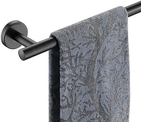 JQK Oil Rubbed Bronze Towel Bar, 24 Inch 304 Stainless Steel Thicken 0.8mm Towel Rack Bathroom, Towel Holder Wall Mount, Total Length 27 Inch, TB110L24-ORB by Homeimprovement