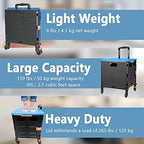 FELICON SELORSS Foldable Utility Cart Folding Portable Rolling Crate-Blue - Image 3