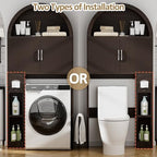 Spurgehom Over Toilet Storage Cabinet, Bathroom Arch Organizer, Coffee - Image 5