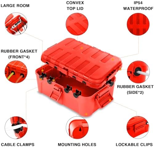 Flemoon Large Outdoor Electrical Box, IP54 Waterproof Extension Cord Cover - Image 3