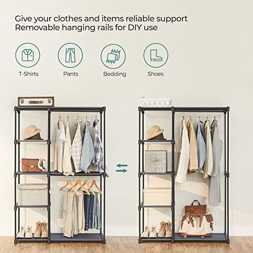 SONGMICS Portable Closet, Freestanding Closet Organizer, Clothes Rack - Image 4