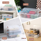 novelinks 10 Quart Clear Plastic Storage Containers with Lids (4 Pack) - Image 4