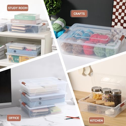 novelinks 10 Quart Clear Plastic Storage Containers with Lids (4 Pack) - Image 4