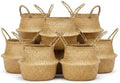 Qunclay 4 Pcs Woven Seagrass Baskets Belly Basket, L,13''dx11''h by Qunclay