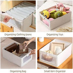 Linen Closet Organizers And Storage, 10 Pack Closet Storage Bins Linen Closet Baskets for Closet Organization Foldable Closet Organizer Bins with Clear Window For Organizing Clothing, Shelves, Jeans - Image 6