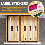 SpaceAid WrapNeat 3 in 1 Wrap Dispenser with Cutter and Labels, SpaceAid Bag Storage Organizer for Kitchen Drawer, (4 Pack) - Image 6