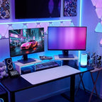 Dual Monitor Riser, Acrylic Monitor Riser, Adjustable Angle & Length Computer Monitor Stand, Wide Desk Shelf for Top of Desk for Home Office_White Maple Look Small - Image 2