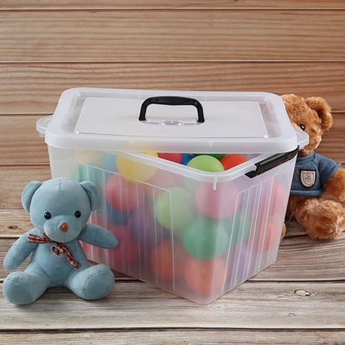 Farmoon 20 Quart Clear Latching Storage Bin, 4 Packs Lidded Storage Boxes - Image 4