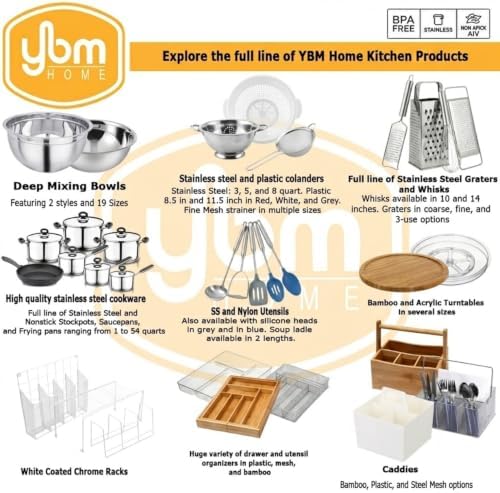 YBM HOME Household Wire Mesh Metal Steel Storage Basket Organizer, Open Bin Shelf Organizer for Kitchen, Cabinet, Pantry, Fruit and Vegetables (12-Pack, 14x10x8.8) 1040s-12 - Image 2