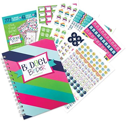 Budget Binder with 1,126 Stickers – Undated Monthly Budget Planner & Financial Workbook – Bill Organizer, Debt & Savings Tracker, Expense Log Book for Women, Household & Small Business by DeniseAlbright