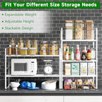 Expandable Kitchen Storage Shelves, 16.5"-27" L x 10.2" W - Image 3
