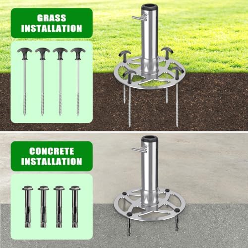 Heavy-Duty Patio Umbrella Stand Base for Up to 2" Poles - Image 5
