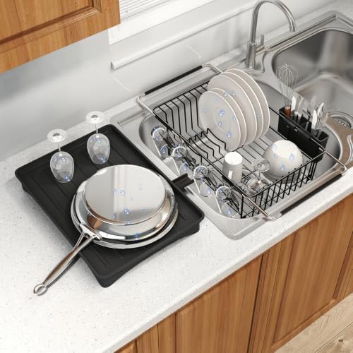 MAJALiS Expandable Dish Drying Rack Over Sink with Extra Drainboard by MAJALiS