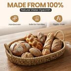 Handwoven Water Hyacinth Wicker Basket Set of 3 - Storage Baskets with Handles & Scalloped Edge for Living Room, Nursery Organization, Laundry & Pantry Wicker Baskets Use - Image 3