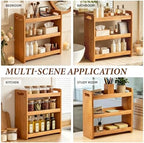 Bathroom Counter Organizer, 3 Tier Bathroom Countertop Organizer, Bathroom Counter Shelf, Wooden Makeup Organizers Countertop, Bathroom Vanity Organizers and Storage for Bedroom, Gifts - Image 6
