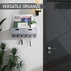 Rebee Vision Key Holder Wall Mount with 2 Drawers for Entryway, Light Gray - Image 5