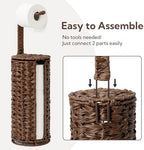 GRANNY SAYS Wicker Free Standing Toilet Paper Holder Stand with Storage - Image 5